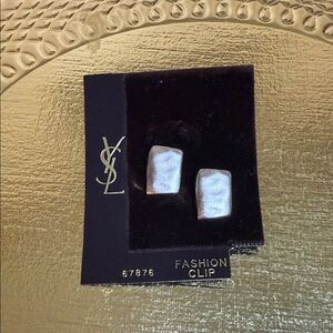 Yves Saint Laurent Silver Fashion Clips